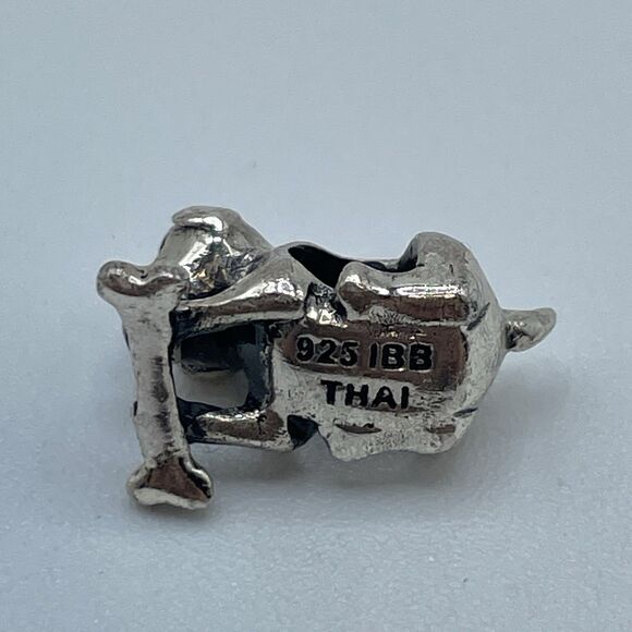 925 Sterling Silver IBB Cute Dog European Charm Boho Statement Classic Timeless - Picture 2 of 7